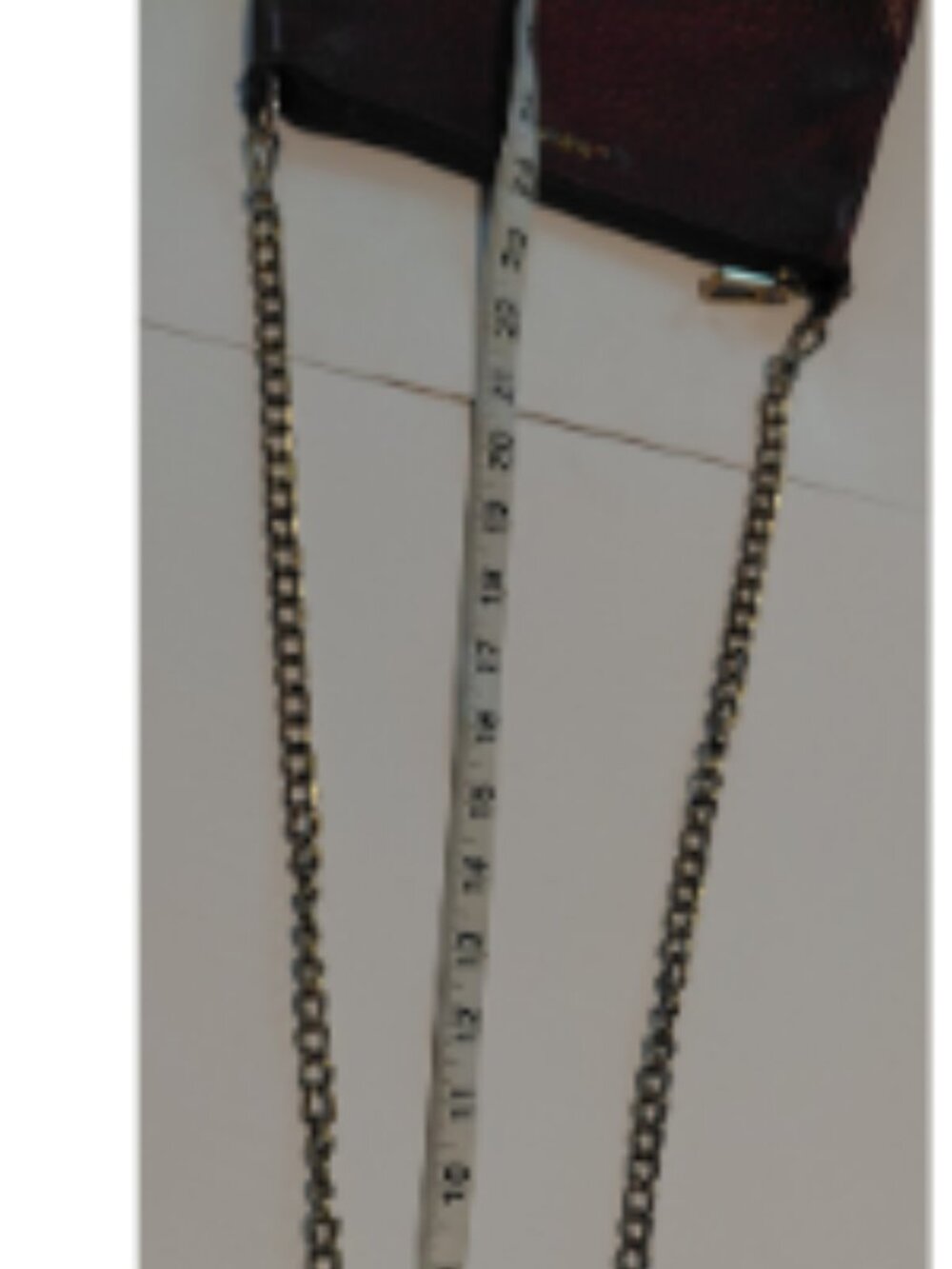 Lodis Burgundy/Plum Chain Strap Italian Leather Pebble Crossbody - Picture 6 of 15